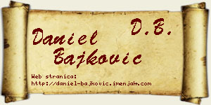 Daniel Bajković vizit kartica